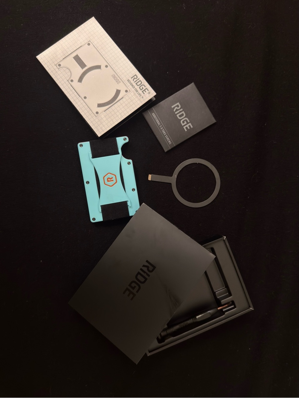RIDGE Minimalist Card & Key Holder - Aqua Blue
